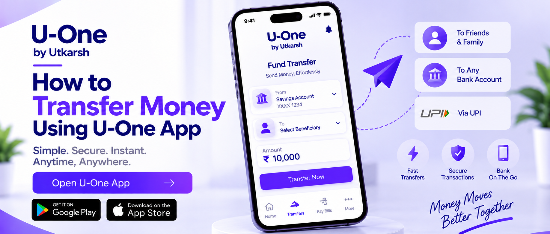 How to Transfer Money Using the U-One by Utkarsh App: Step-by-Step Guide